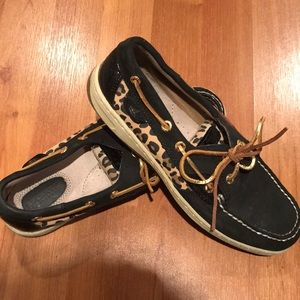 Leopard print Sperrys